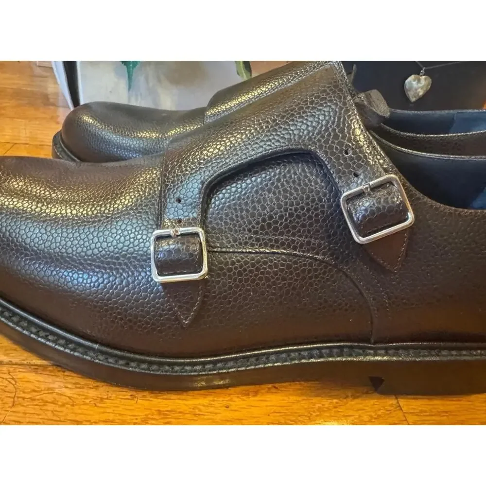 CALVIN KLEIN 205W39NYC Brown Leather Double Monk Strap LoafeR 44/10 (mens 710 - Picture 5 of 9